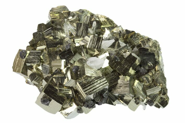 Cubic Pyrite, Sphalerite & Quartz Crystal Association - Peru #136212
